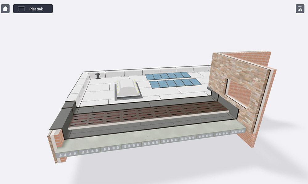 Visualisaties en 3D modellen van het dak downloaden